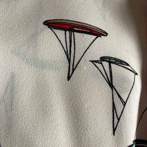 Loose-fit summer blouse in airy fabric with sailsboat prints size M - Picture 6 of 6